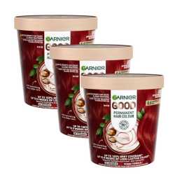 3 x Garnier Permanent Hair Colour - 6.6 Pomegranate Red