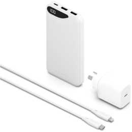 Cygnett ChargePlus Power Bank 10K and Charging Bundle - White