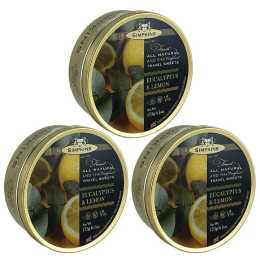 Simpkins Eucalyptus Lemon Drops 3 x 175g Tins Traditional British Travel Sweets