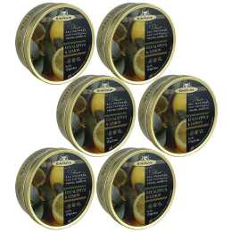 Simpkins Eucalyptus Lemon Drops 6 x 175g Tins Natural British Travel Sweets