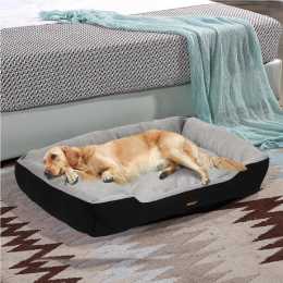 Pawz Dog Bed Pet Cat Calming Floor Mat Sleeping Comfy Cave Washable Extra Large Black / XXL(120 x 80 x 15cm)