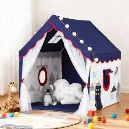 Keezi Kids Play Tent Playhouse Castle with Floor Mat String Ball Light 134X103CM