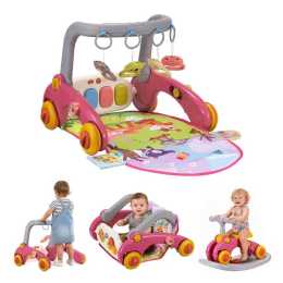 PlayPals 7-in-1 Baby Play Mat Baby Activity Gym Tummy Time w/Music Pink
