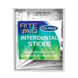 Rite Aid Interdental Sticks Tooth Stick Dental Hygenic Plaque Removal Pack of 100