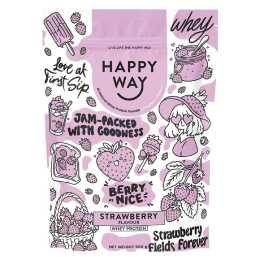 Happy Way Whey Protein Powder Strawberry 500g