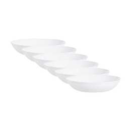 6pc Luminarc Ammonite Cereal Bowl 14x3.5cm Serveware Opal Glass White