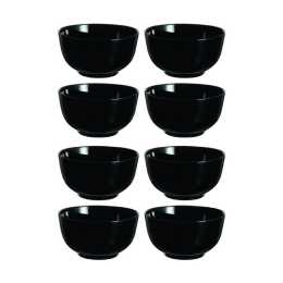 2x 4pc Luminarc Diwali Cereal Bowl 15x8cm Serveware Opal Glass Black
