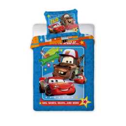 Disney Cars Lightning McQueen Fair Cotton Kids Quilt Cover Set - Toddler Bed Size