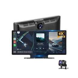 4K Dash Cam with Wireless CarPlay and Android Auto Builtin WiFi GPS 170 Wide Angle