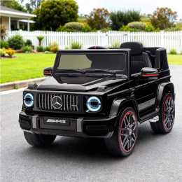 12V Kids Electric Ride On Car Officially Licensed G63 Toy Cars with Remote Control Horn Music Black