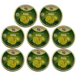 Cavendish & Harvey Sour Lemon Drops 200g Tin Sweets Candy Fruit Lollies x 8