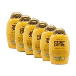 6PK OGX Anti Hair Fall White Tea & Coconut Caffeine Conditioner Bottle 385ml