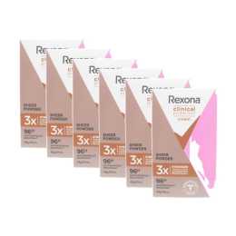 6PK Rexona Women Clinical Protection Antiperspirant Deodorant Cream Sheer Powder