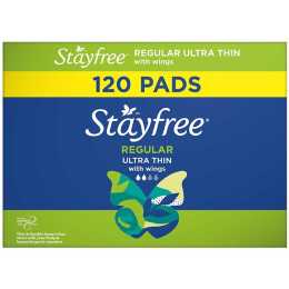 Stayfree Ultra Thin Regular Pads With Wings 120 Pack