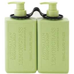 Australian Botanical Soap Hand Wash 2 x 750ml Lemon Grass & Lemon Myrtle, Kakadu Plum Extract, Organic Aloe Vera