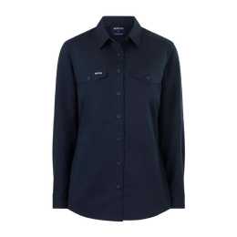 Citeco Womens Long Sleeve Shirt Size 8 - Navy - 100% Cotton - UPF 50+