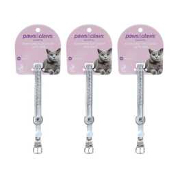 3x Paws And Claws Diamonte Cat Bell Collar 22-30cm Bedazzled Jewel Assorted