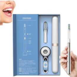 Sonic Toothbrush Rechargeable Electric Toothbrush with 2 Brush Heads (Silver)