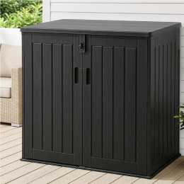 Gardeon Outdoor Storage Box 775L Container Lockable Cabinet Tool Organizer Shed Black