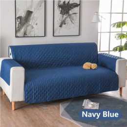 1/2/3 Seater Pet Sofa Protector Cover Quilted Couch Covers Lounge Slipcover - Navy Blue 1 Seater