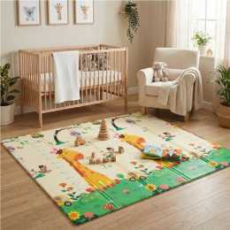 BoPeep 180 x 200cm Baby Play Mat Non-Toxic Crawling Pad Giraffe Jungle