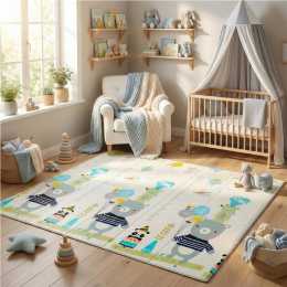 BoPeep 180 x 200cm Baby Play Mat Non-Toxic Crawling Pad Bear Balloon