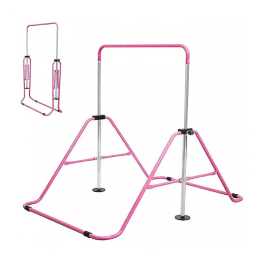 FITNESS MASTER Kids Gymnastics Bars Training Horizontal Bar Monkey Kip Bar Pink