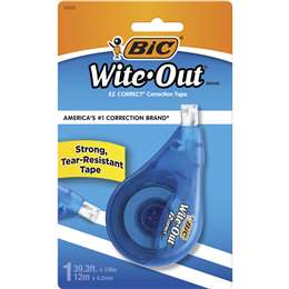 Bic Wite Out Correction Tape 12m x 4.2mm each