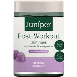 Juniper Post Workout Gummies Mixed Berry Flavour 40 pack
