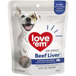 Love 'em Dog Treats Beef Liver 