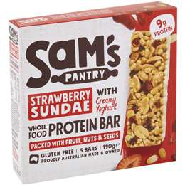 Sam's Pantry Strawberry Sundae Protein Bar 