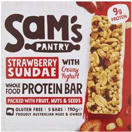 Sam's Pantry Strawberry Sundae Protein Bar 