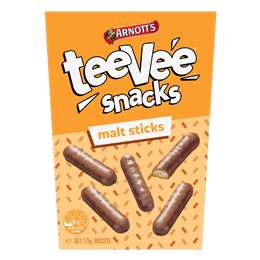 Arnott's Tee Vee Snacks Malt Sticks Chocolate Biscuits