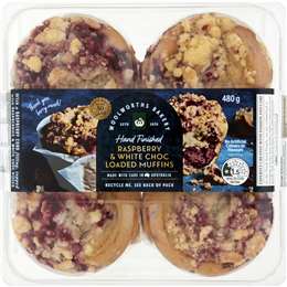 Woolworths Raspberry & White Choc Loaded Muffins