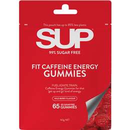 Sup Fit Caffeine Energy Gummies Wild Berry Flavour 65 Pack