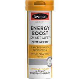 Swisse Ultiboost Energy Boost Smart Melt Caffeine Free Tablets 30 pack