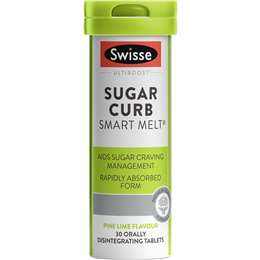 Swisse Ultiboost Sugar Curb Smart Melt Pine Lime Flavour 30 pack