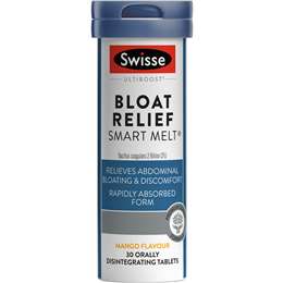 Swisse Ultiboost Bloat Relief Smart Melt Mango Flavour 30 pack