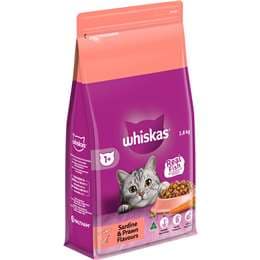 Whiskas Adult 1+ Years Dry Cat Food Sardine & Prawn Flavour