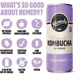 Remedy Passionfruit Kombucha 