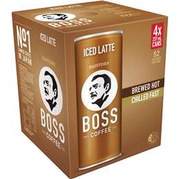 Suntory Boss Coffee Iced Latte Cans 