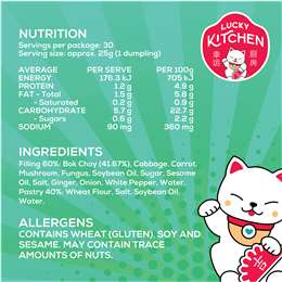 Lucky Kitchen Vegie Gyoza Vegie Gyoza