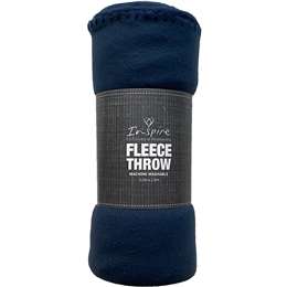 Inspire Fleece Throw Solid Colour Assorted
