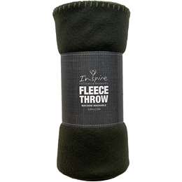 Inspire Fleece Throw Solid Colour Assorted