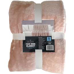 Inspire Faux Mink Blanket Single Assorted