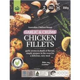 Woolworths Chicken Breast Fillets Garlic & Crumb