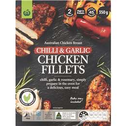 Woolworths Chicken Breast Fillets Chilli & Garlic