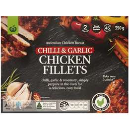 Woolworths Chicken Breast Fillets Chilli & Garlic