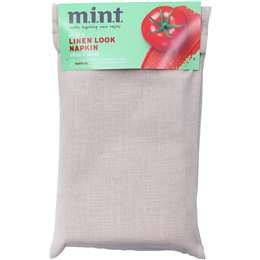 MINT Linen Look Napkin Set 45cm x 45cm Assorted 4 Pack