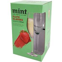 MINT Flute Glasses 200ml 4 pack